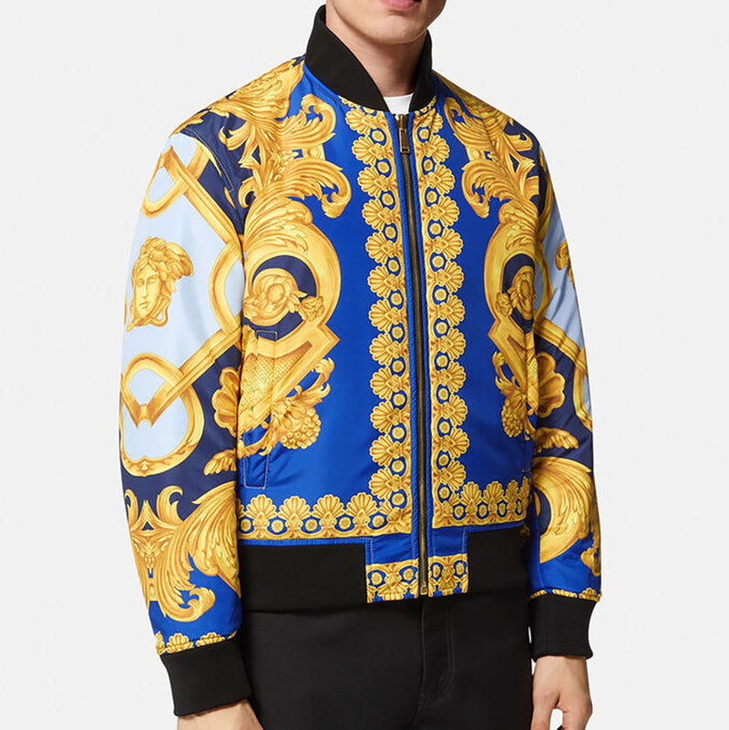 VERSACE  Print Reversible Bomber Jacket