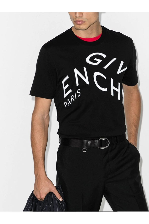 GIVENCHY
Refracted-Design Logo-embroidered T-shirt"