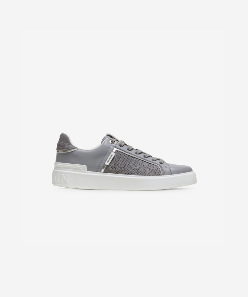 BALMAIN B Court Monogram Sneakers Grey