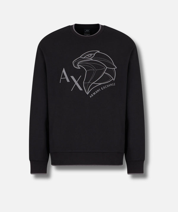 Armani -Crewneck sweatshirt with embroidered tiger