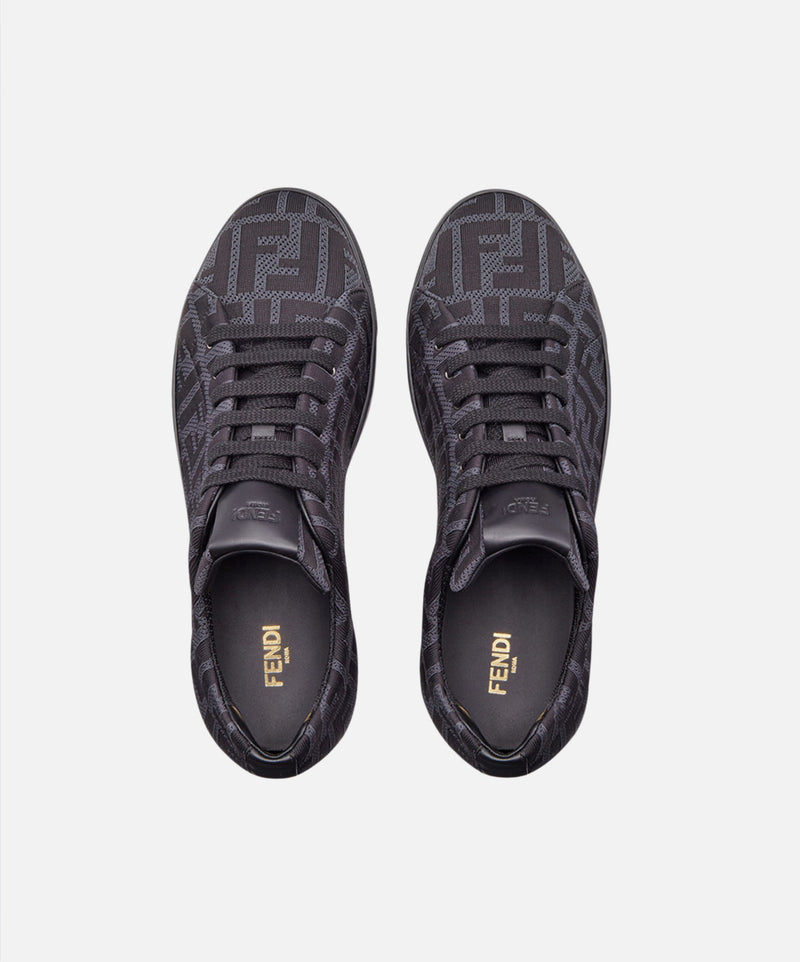 Fendi Sneakers Black tech fabric low-tops