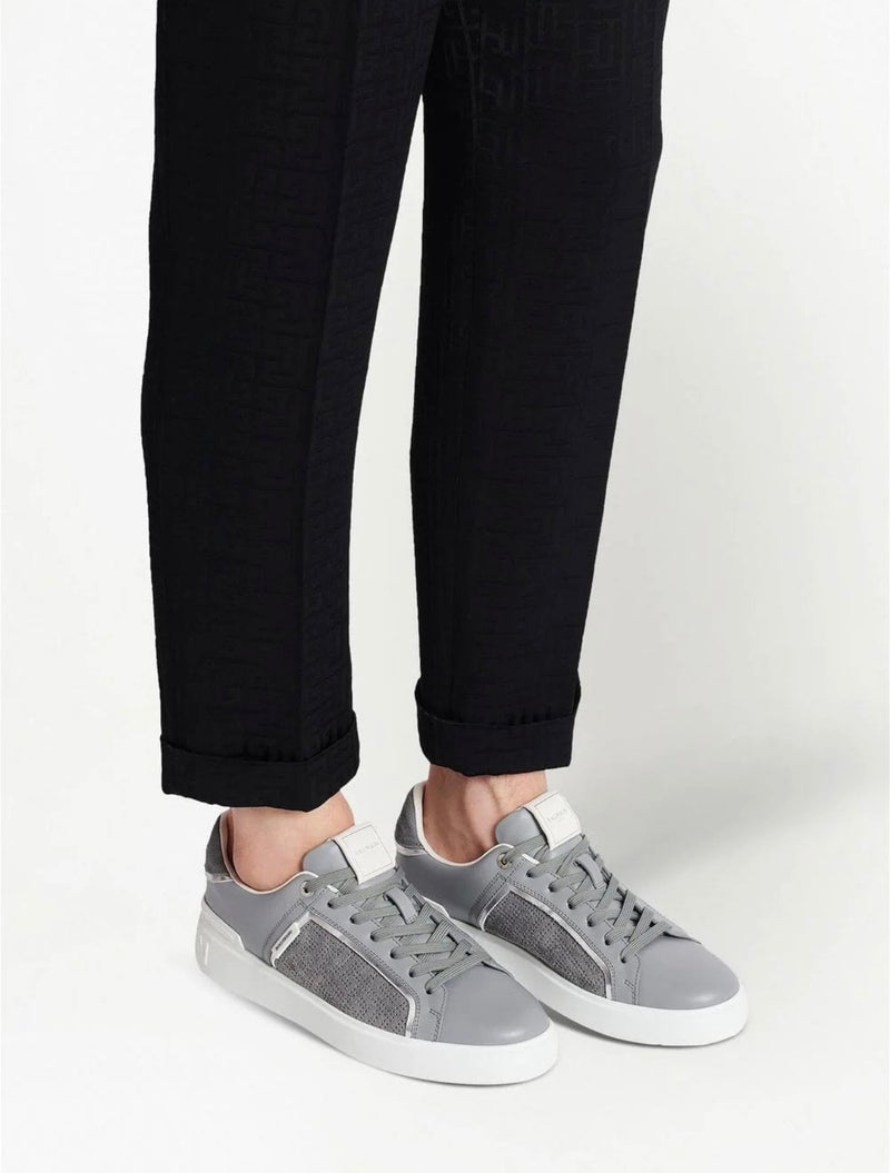 BALMAIN B Court Monogram Sneakers Grey