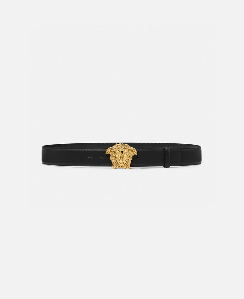 Versace LA MEDUSA LEATHER BELT