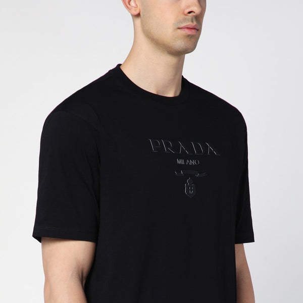 Prada raised-logo cotton T-shirt