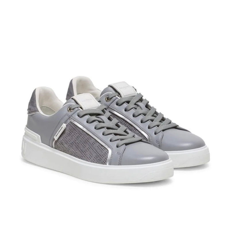 BALMAIN B Court Monogram Sneakers Grey