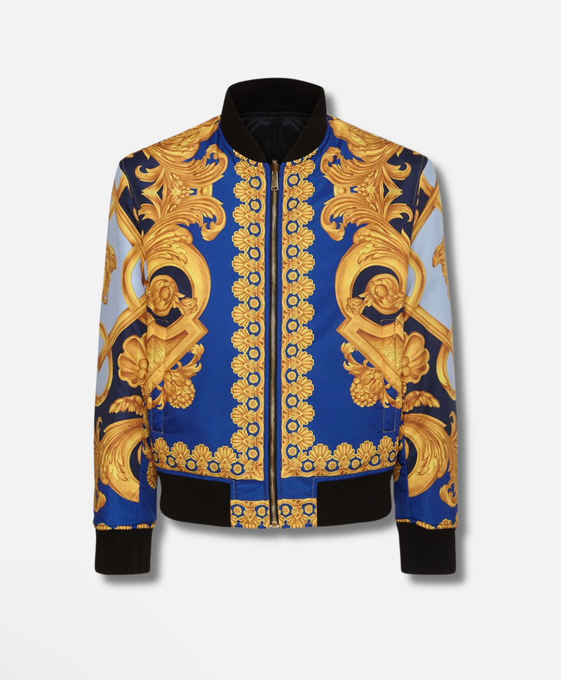 VERSACE  Print Reversible Bomber Jacket