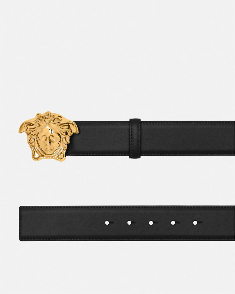 Versace LA MEDUSA LEATHER BELT