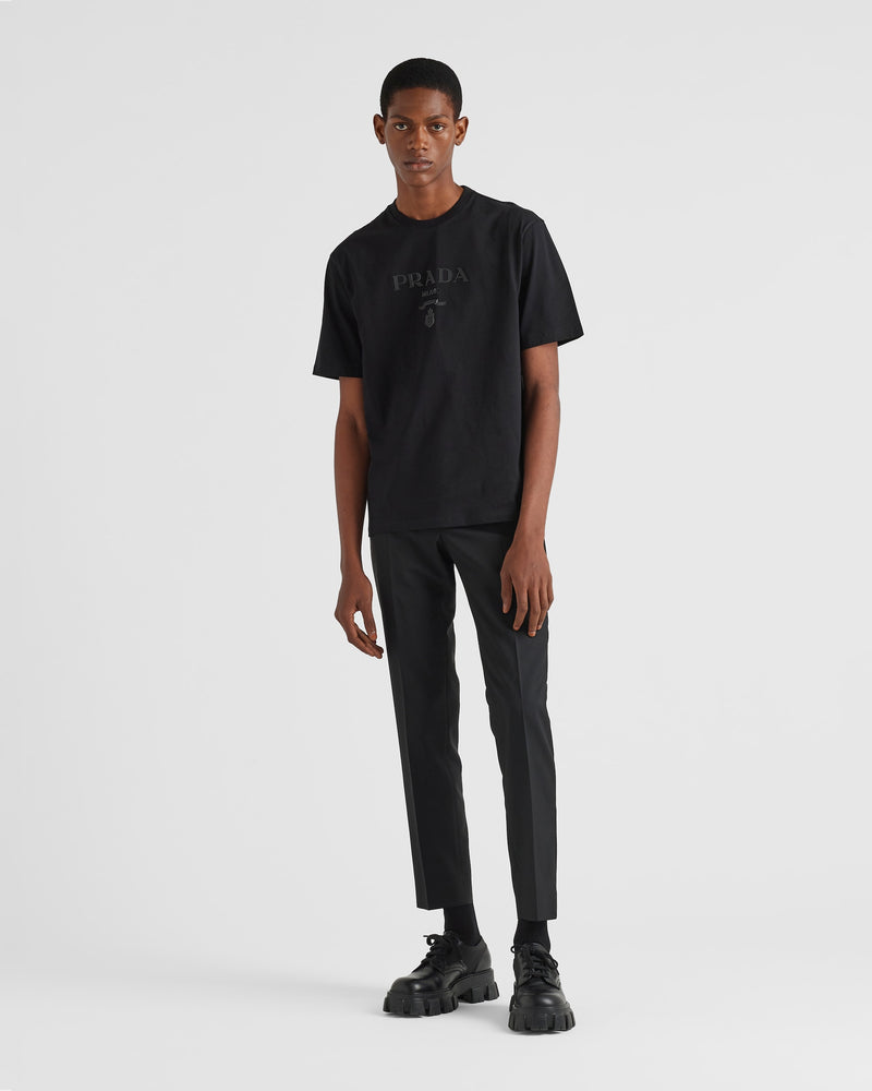 Prada raised-logo cotton T-shirt