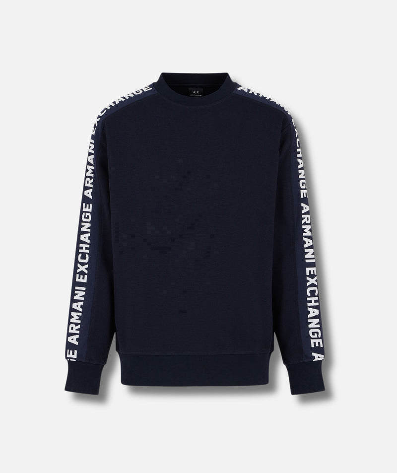 Armani - Cotton blend sweatshirt with logo tape