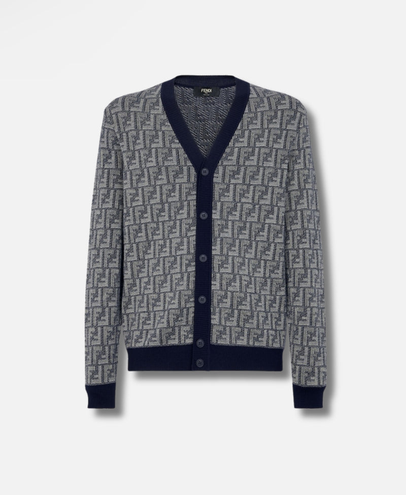 Fendi FF-monogram wool cardigan