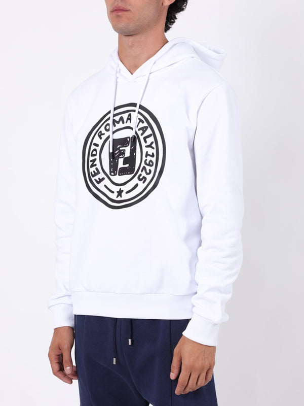 FENDI X JOSHUA VIDES WHITE AND BLACK HOODIE