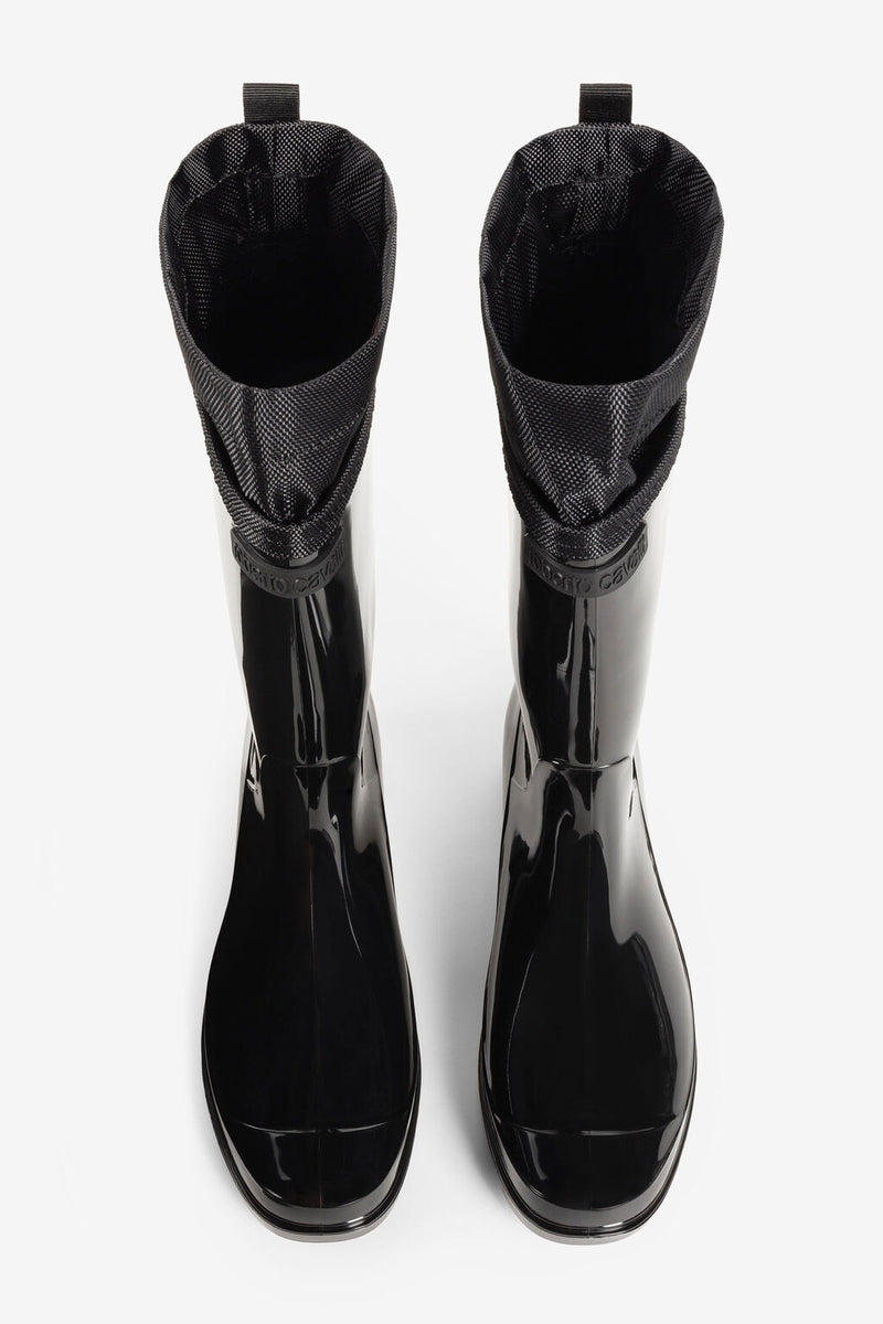 Roberto Cavalli Monogram-Print Boots