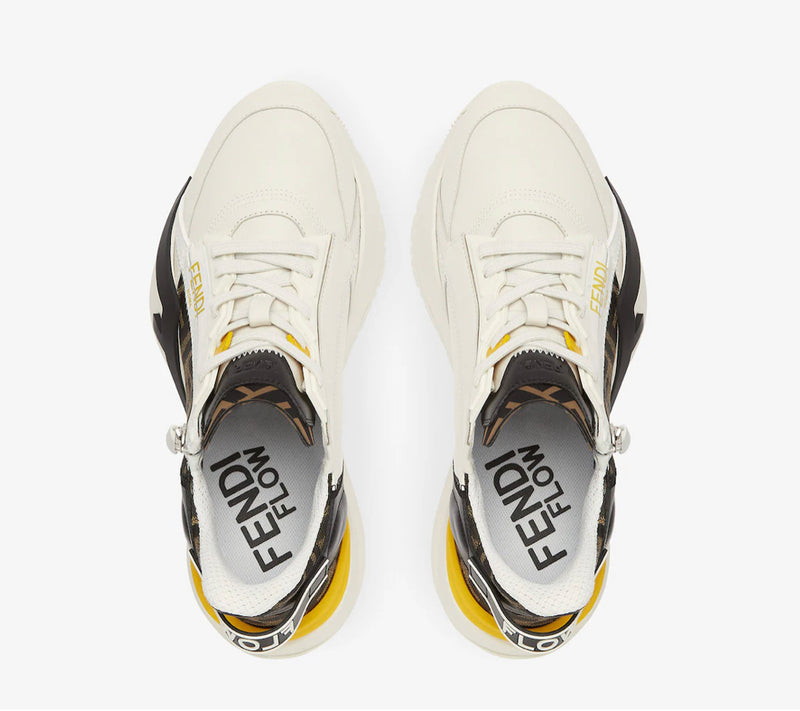 Fendi Flow White leather low-tops