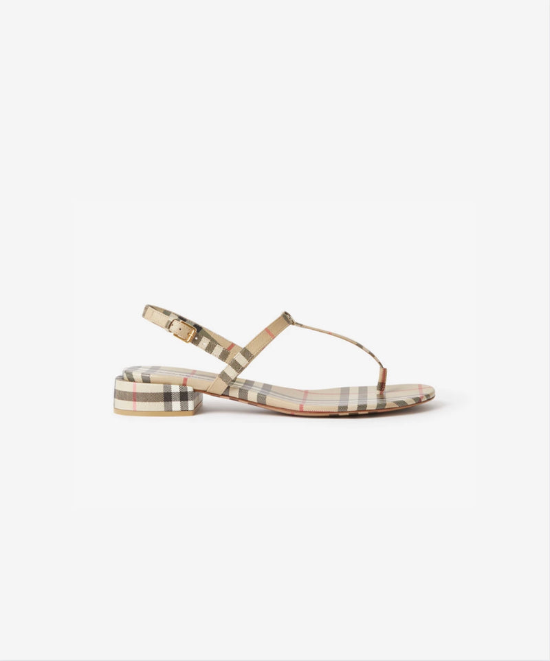 Burberry Vintage Check and Leather SandalsPrice