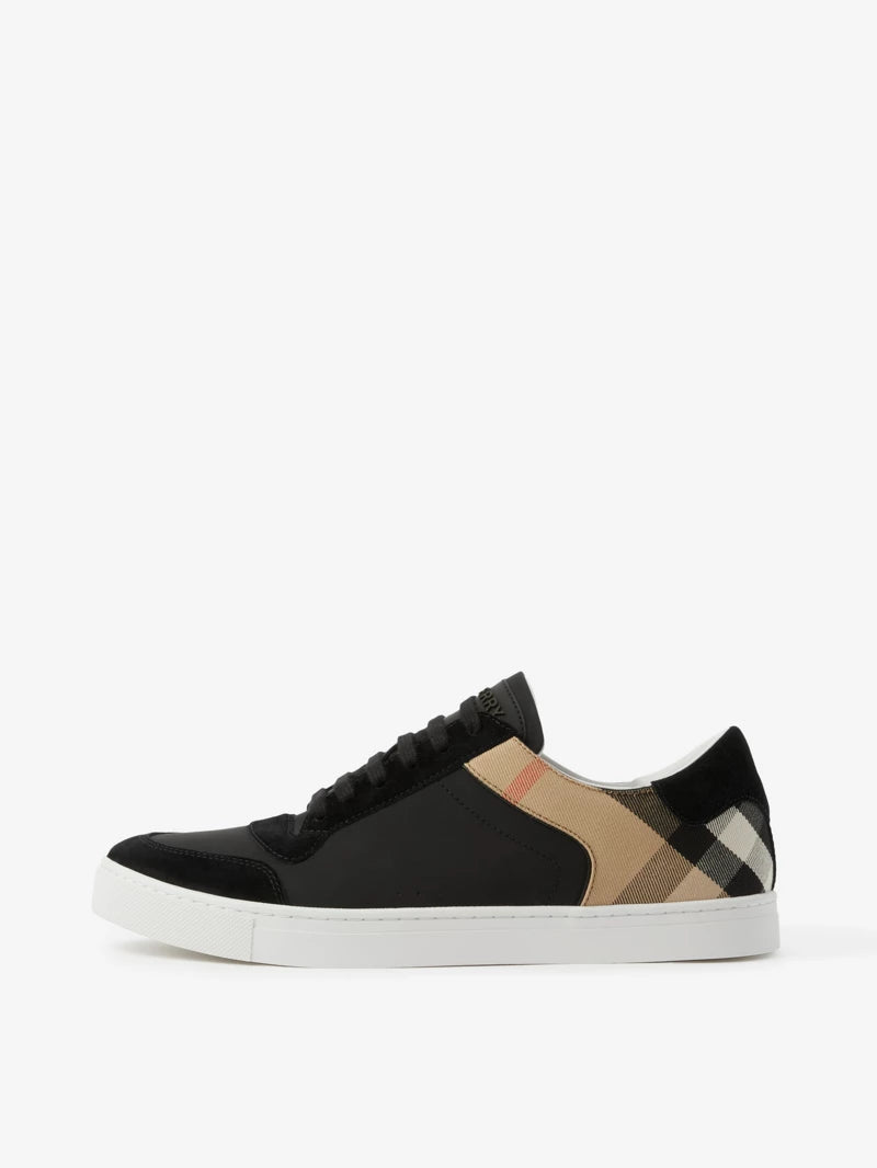 Burberry  Leather, Suede and House Check Cotton SneakersPrice