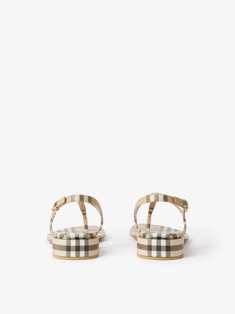 Burberry Vintage Check and Leather SandalsPrice