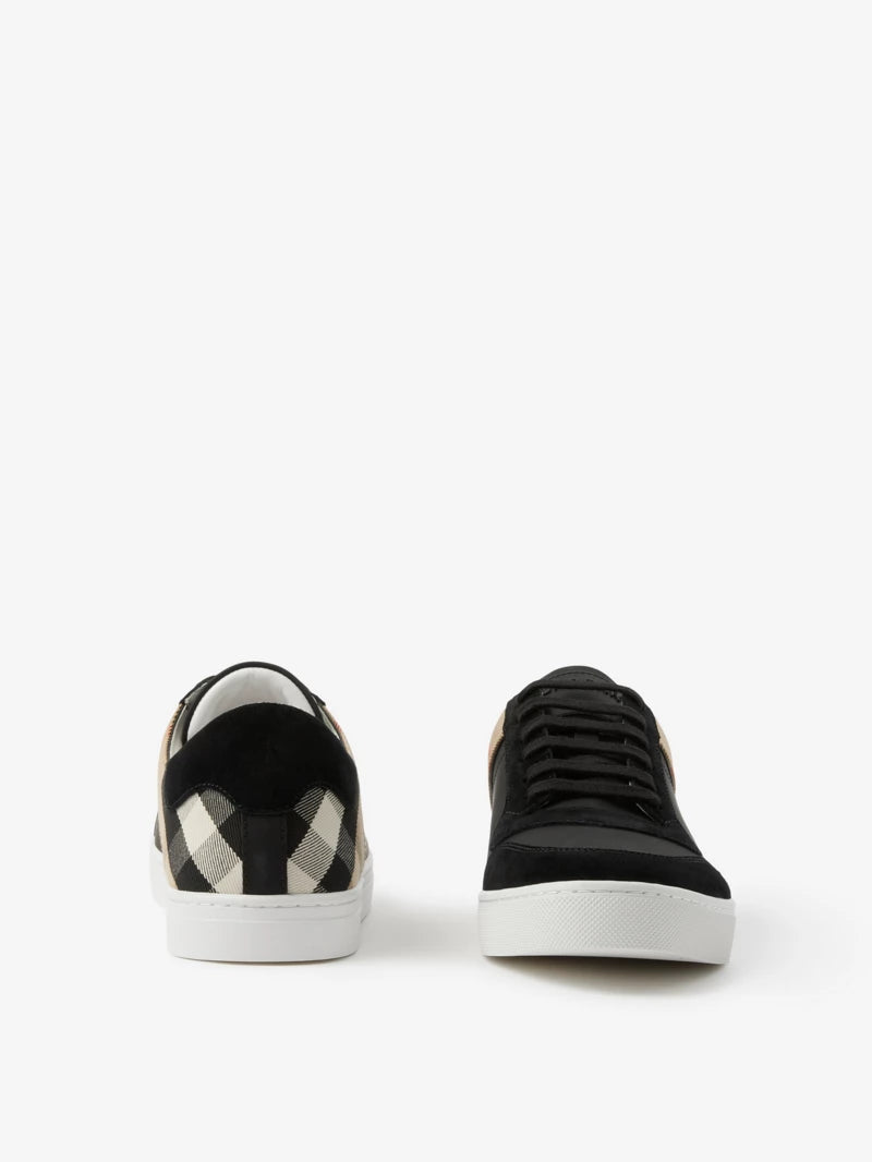 Burberry  Leather, Suede and House Check Cotton SneakersPrice