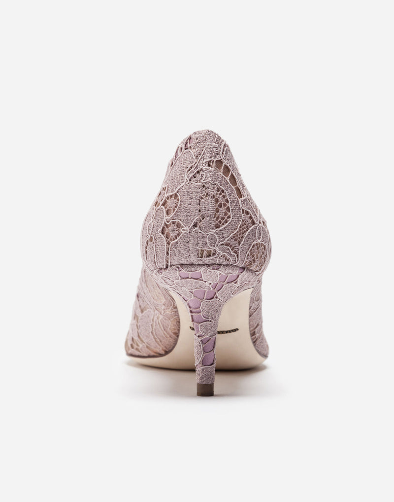 Dolce&Gabbana Lace rainbow pumps with brooch detailing