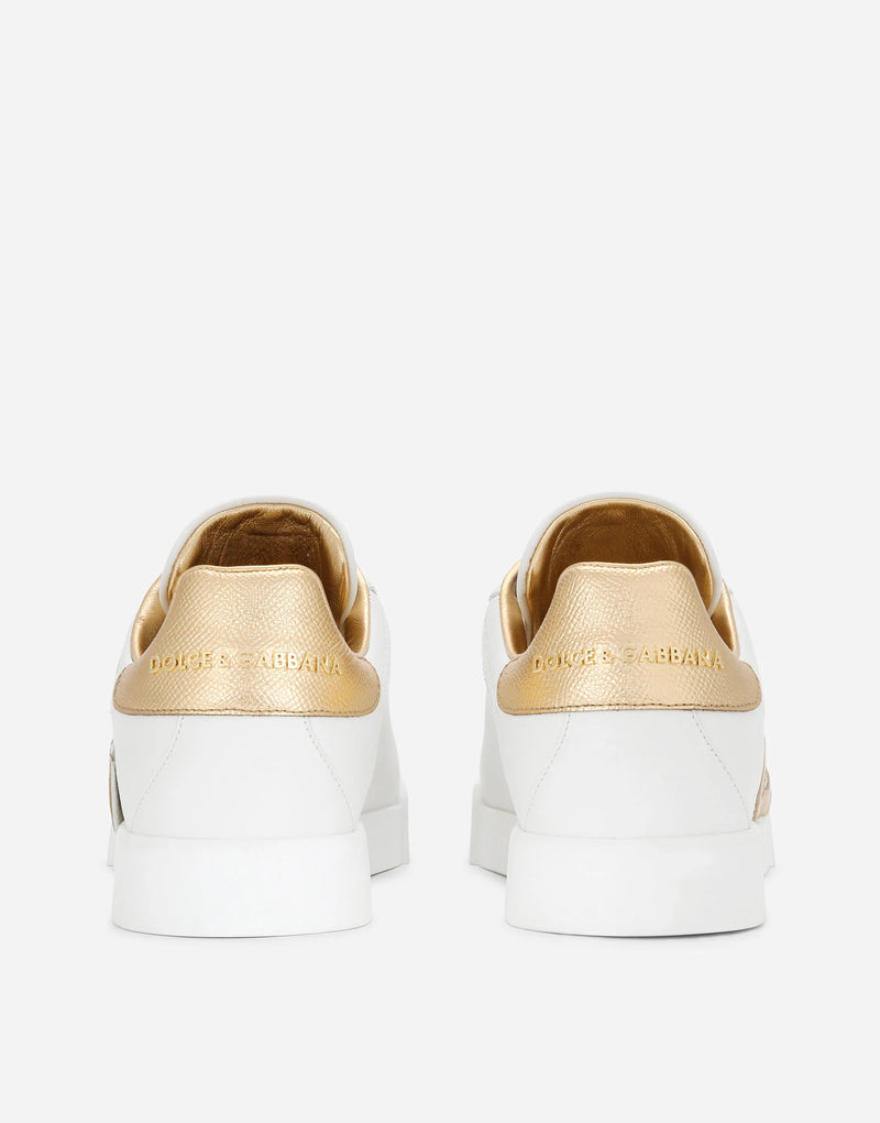 Dolce&Gabbana Calfskin Portofino sneakers with DG logo