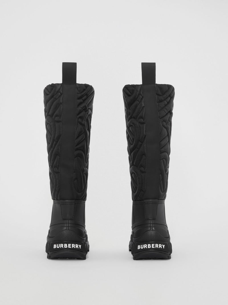 Burberry Quilted Monogram Panel Rain BootsPrice