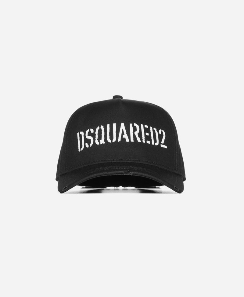 DSQUARED Black cotton baseball cap ITEM