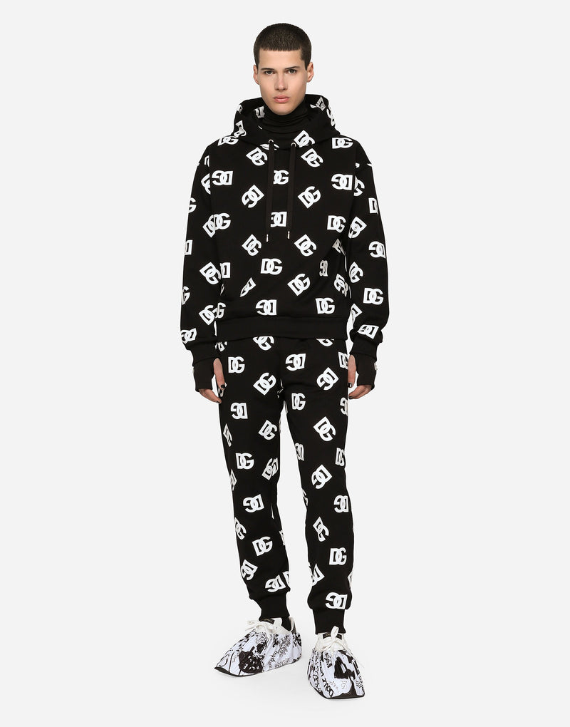 Dolce&Gabbana Jersey jogging pants with DG logo print