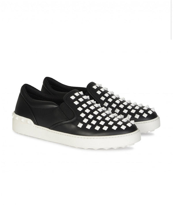 VALENTINO Studded Slip On Sneakers White