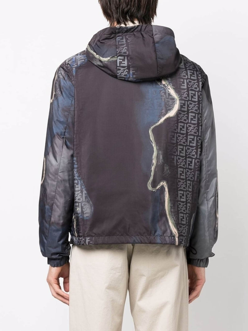 Fendi Earth reversible hooded jacket