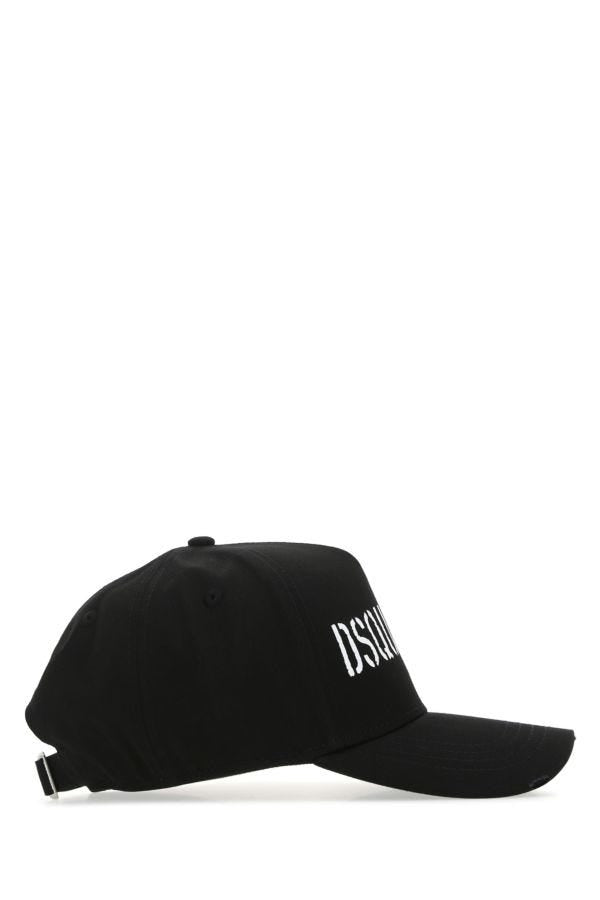 DSQUARED Black cotton baseball cap ITEM