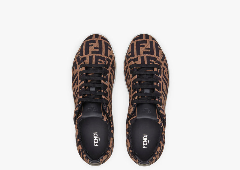 Fendi Sneakers Brown tech fabric low-tops