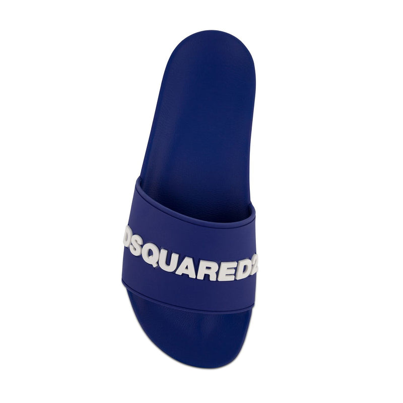 Dsquared2 Blue Rubber Logo Slides