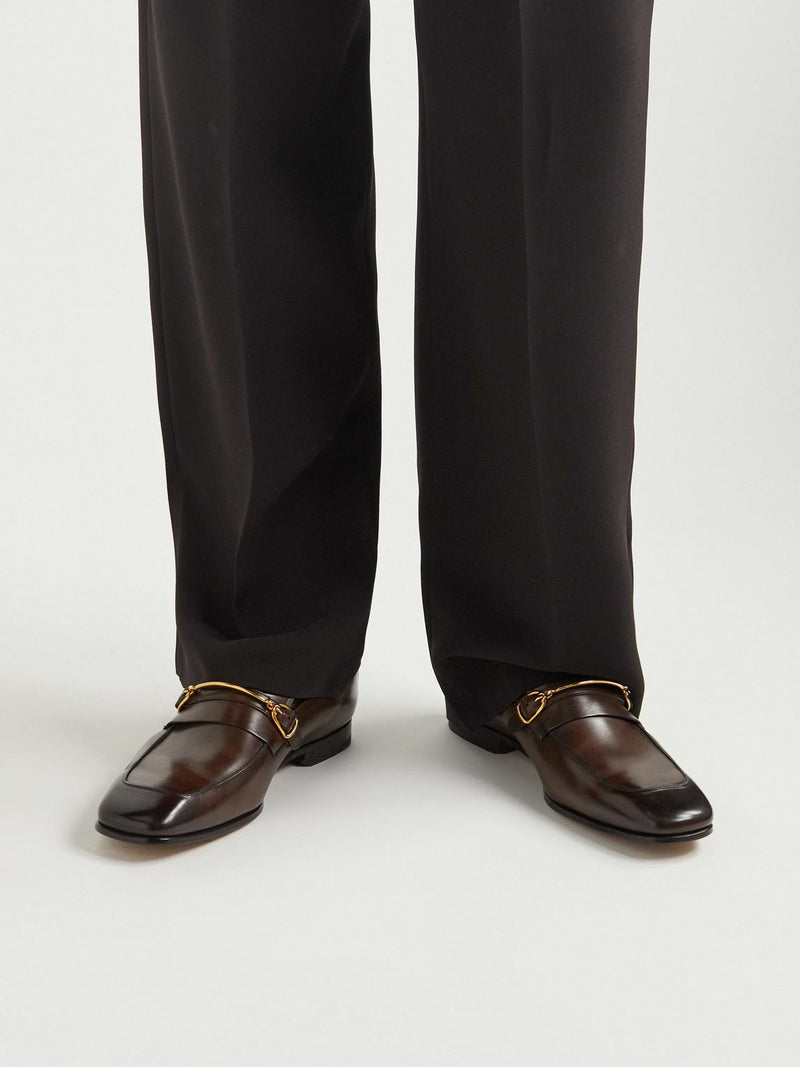 TOM FORD - Jack Embellished Patent-Leather Loafers - Brown