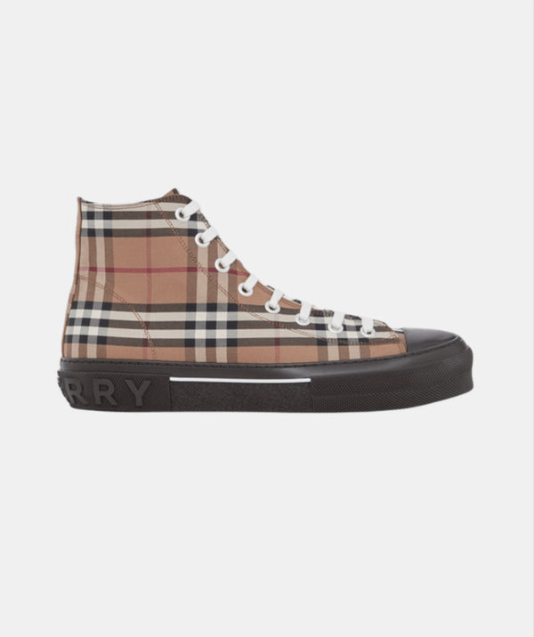 Burberry Vintage Check Cotton High-top SneakersPrice