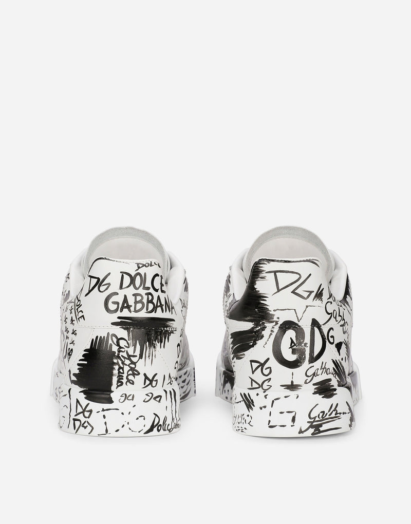 Dolce&Gabbana Calfskin Portofino sneakers with logo print