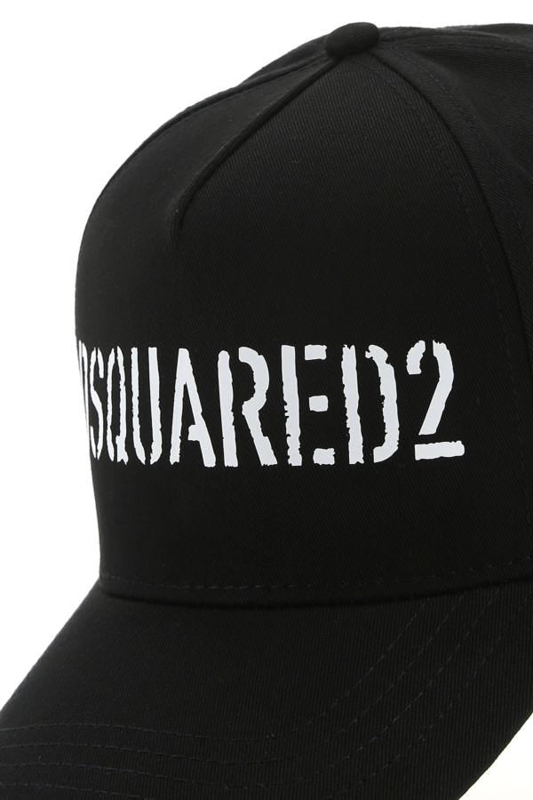 DSQUARED Black cotton baseball cap ITEM