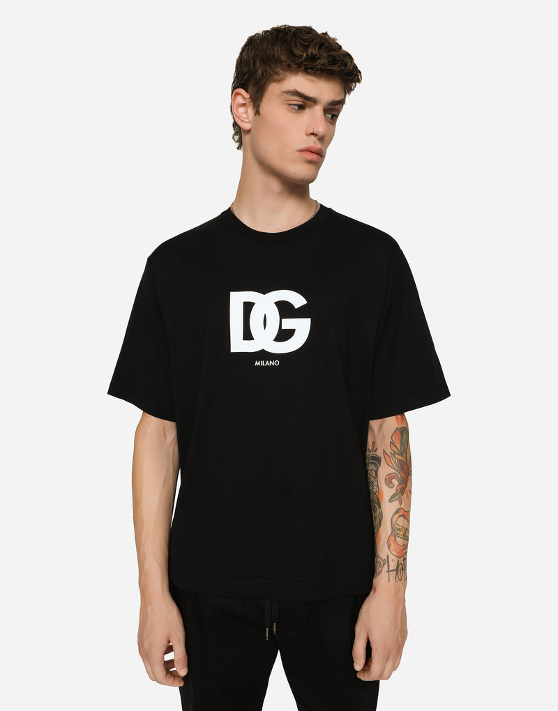 Dolce&Gabbana Cotton T-shirt with DG logo print