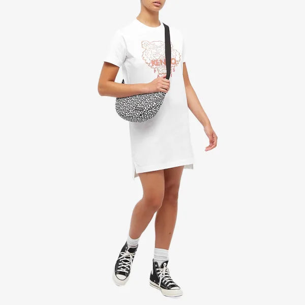 KENZO TIGER CLASSIC T-SHIRT DRESS WHITE