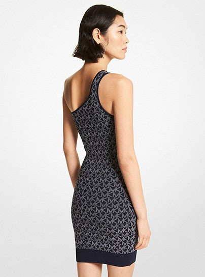 MICHAEL MICHAEL KORS Logo Jacquard One-Shoulder Tank Dress