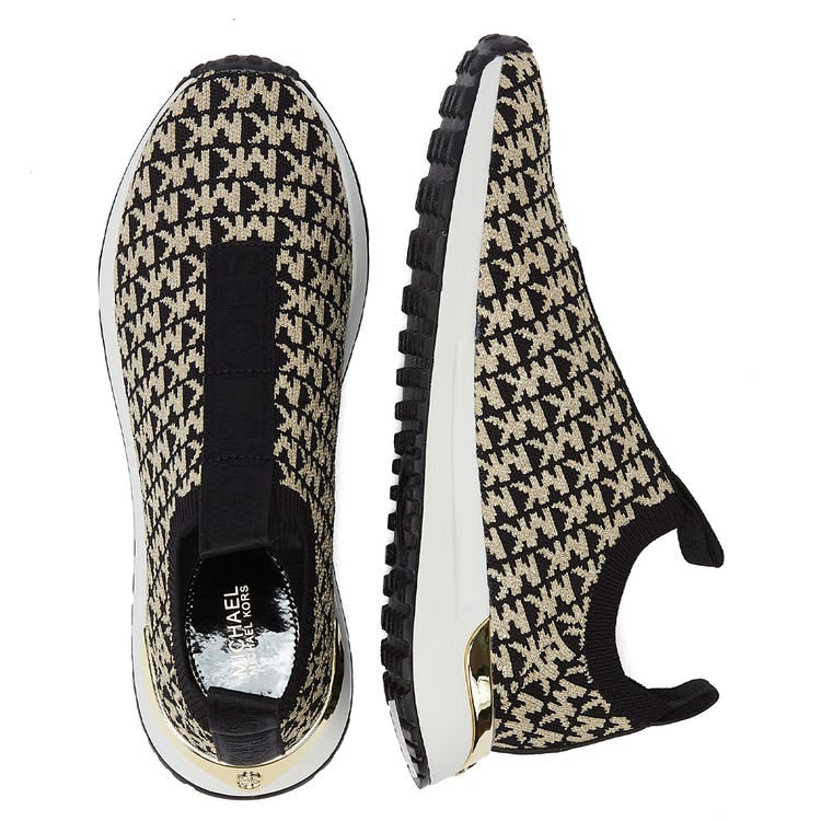 MICHAEL MICHAEL KORS Bodie Metallic Logo Jacquard Slip-On Trainer