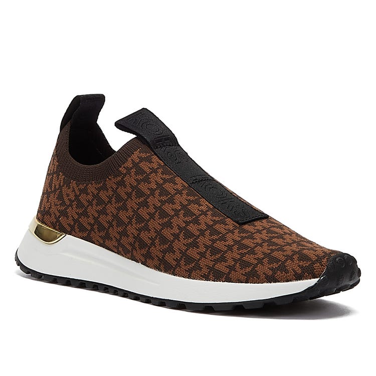 MICHAEL MICHAEL KORS BODIE METALLIC LOGO JACQUARD SLIP-ON TRAINER