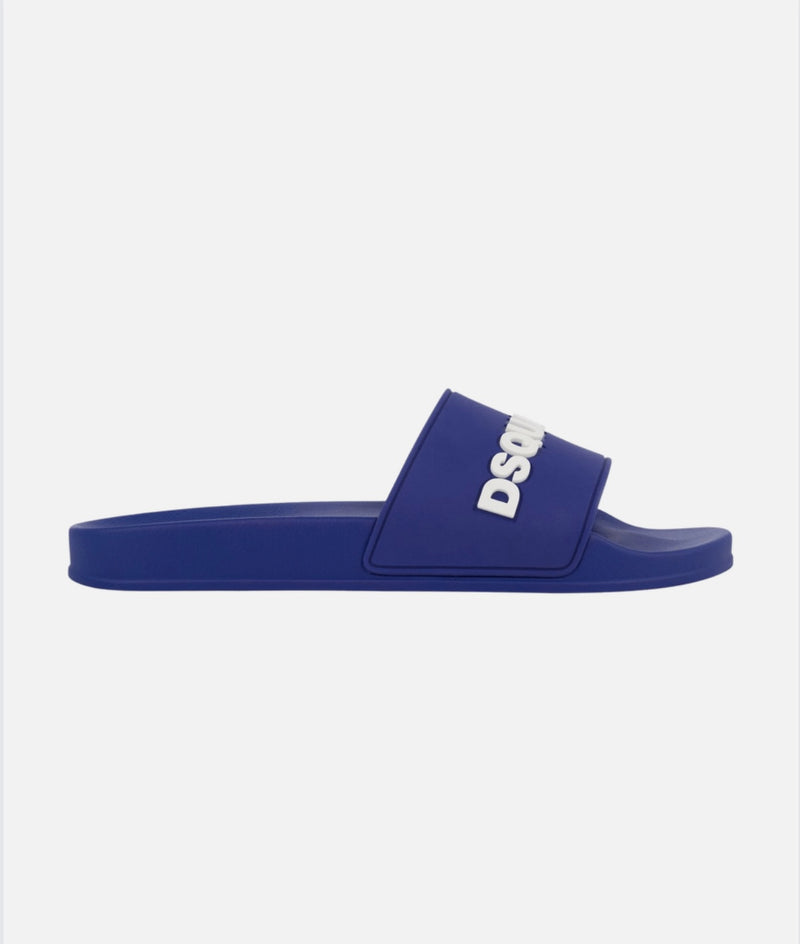 Dsquared2 Blue Rubber Logo Slides