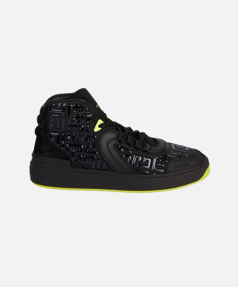 Balmain Skate 3D Monogram Neoprene High-Top Sneakers