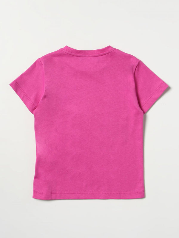 VERSACE  KIDS Pink logo-embellished cotton T-shirt