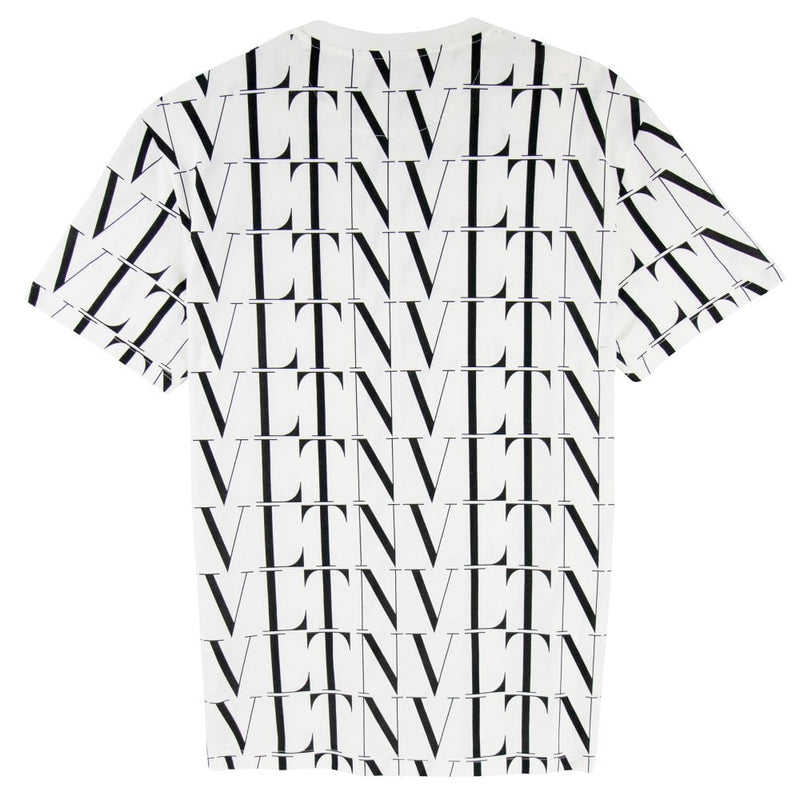 VALENTINO GARAVANI ALLOVER VLTN PRINT WHITE T-SHIRT