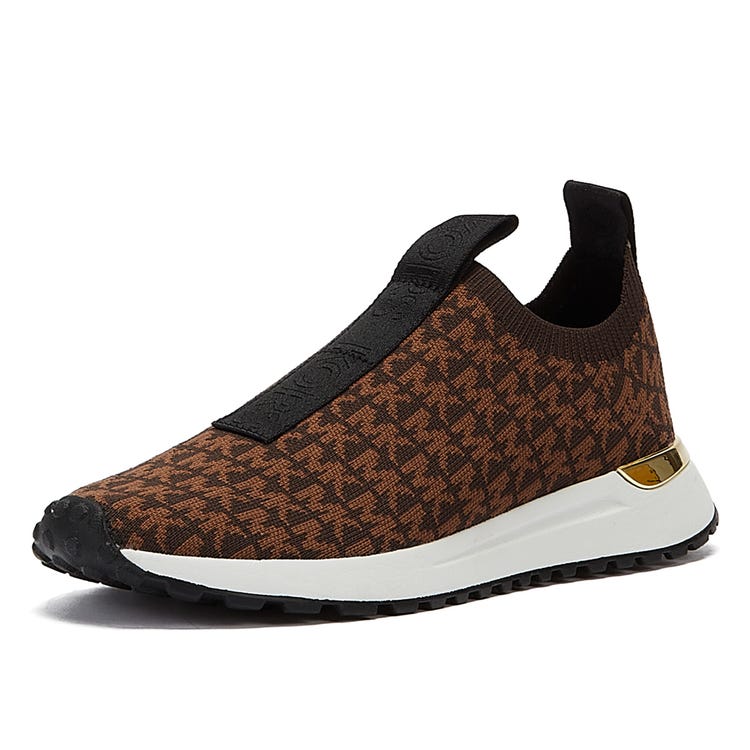 MICHAEL MICHAEL KORS BODIE METALLIC LOGO JACQUARD SLIP-ON TRAINER