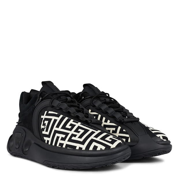 BALMAIN MONOGRAM RUNNER TRAINERS