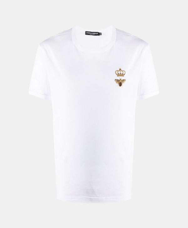 Dolce & Gabbana bee crown embroidered T-shirt