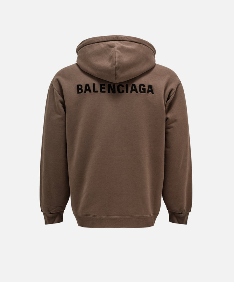 BALENCIAGA HOODIE REGULAR FIT IN BEIGE