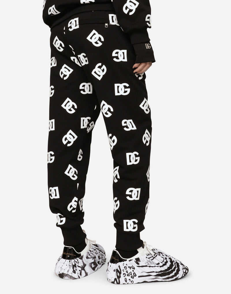 Dolce&Gabbana Jersey jogging pants with DG logo print