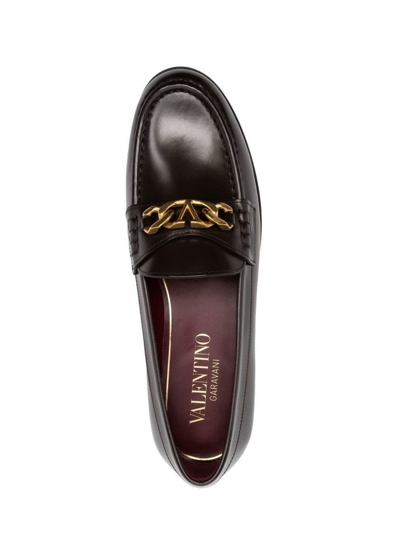 VALENTINO CHAINLORD LOAFER BITTER CHOCOLATE